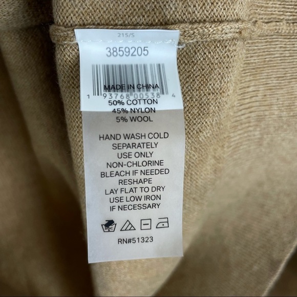 𝅺COURT & Rowe Victoria Tan Cardigan Sweater Size Small - Picture 5 of 9